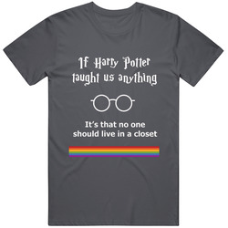 If Harry Potter Taught Us Anything Itâ€™s That No One Should Live In A Closet Mens Cotton Classic T Shirt