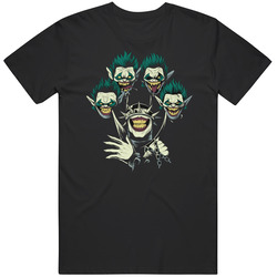 The Batman Who Laughs Queen Parody  Brand New Classic Black Mens Vintage T Shirt