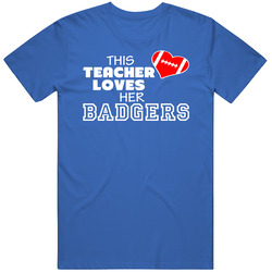 This Teacher Loves Her Badgers Football Mens Vintage T Shirt