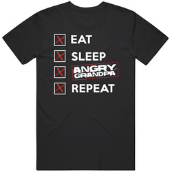 Eat Sleep Angry Granpa Repeat Rip Angry Grandpa Tv Show Ritual Mens Vintage T Shirt