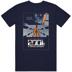 2001 A Space Odyssey, T-Shirt, Hungarian Poster, Stanley Kubrick Mens Vintage T Shirt