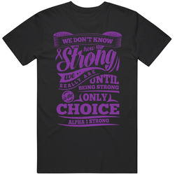 Alpha 1 Strong - Purple Print Mens Vintage T Shirt