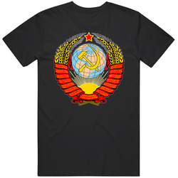 Russian Coat Of Arms Ussr Mens Vintage T Shirt