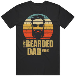 Best Bearded Dad Ever Vintage Black Mens Vintage T Shirt