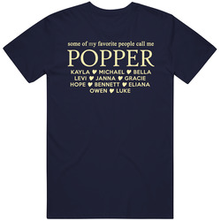 Some Of Y Favorite People Call Me Popper Personalized With Grand Kid Names Mens Vintage T Shirt