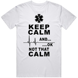 Keep Calm No Calm Putih Mens Vintage T Shirt