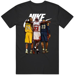Legends Of Basketball Nike Lebron James Kobe Bryant Michael Jordan Mens Vintage T Shirt