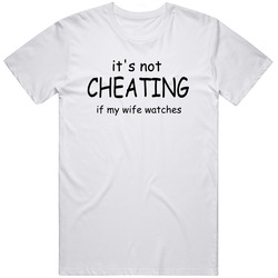 It's Not Cheating If My Wife Watches Mens Vintage T Shirt