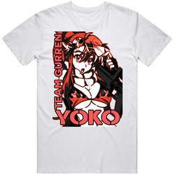 Gurren Lagann Team Yoko Littner Anime Mens Vintage T Shirt
