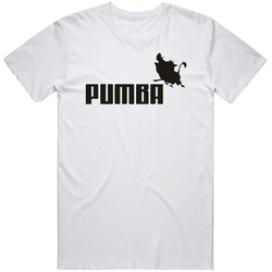 Puma Pumba Funny  Unisex T - - Yellow Mens Vintage T Shirt