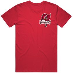 Tampa Bay Buccaneers 2 Distressed Small Emblem Mens Vintage T Shirt