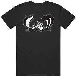 Pepe Le Pew And Penelope 2 Mens Vintage T Shirt