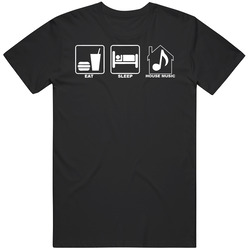 Eat Sleep House Music Dj Dance Mens Vintage T Shirt