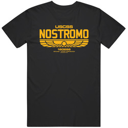 Uscss Nostromo Black Mens Vintage T Shirt