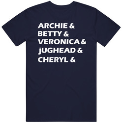 Riverdale Tv Series Cast Archie Betty Veronica Jughead Cheryl Fan Mens Vintage T Shirt
