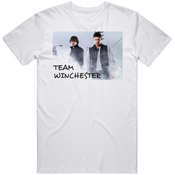 Supernatural Team Winchester Dean Sam Tv Show Mens Vintage T Shirt