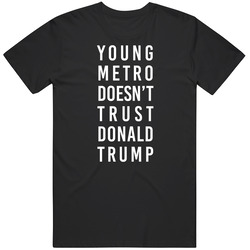 Young Metro Doesn't Trust Man's  Black Mens Vintage T Shirt