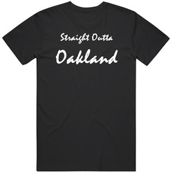 Oakland Straight Outta Gangsta Oakland Custom Mens Vintage T Shirt