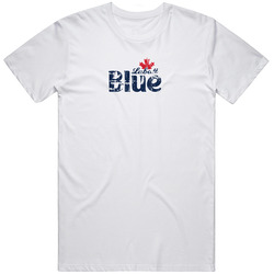 Labatt Blue Fan Cool Distressed Grunge Logo Mens Vintage T Shirt