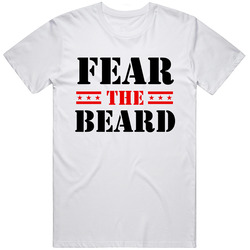 Fear The Beard White Mens Vintage T Shirt