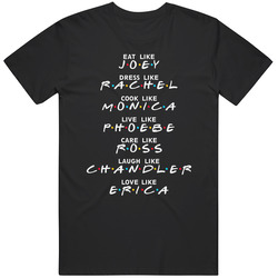 Custom Friends - Black Mens Vintage T Shirt