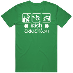 Funny Irish Triathlon St Patricks Day Mens Vintage T Shirt