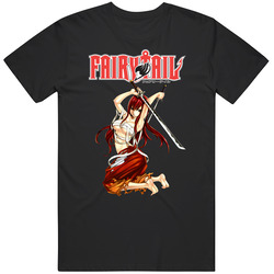 Fairy Tail Anime Erza Mens Vintage T Shirt
