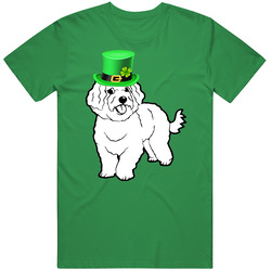Bichon Frise Dog St Patrick's Day Custom Dog Breed Pet Lover Gift Mens Vintage T Shirt