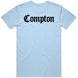 New Compton La Light Blue Mens Vintage T Shirt
