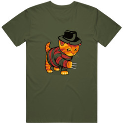 Nightmeow On Elm Street Kitty Krueger Mens Vintage T Shirt