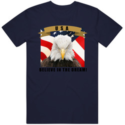 Usa Believe  In The Dream Mens Vintage T Shirt