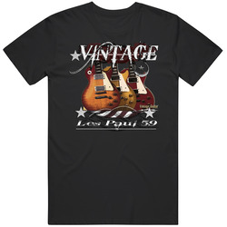 Vintage Les Paul '59 Guitars Mens Vintage T Shirt