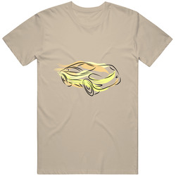 Sports Car Sketch Mens Vintage T Shirt