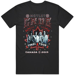 Motley Crue Final Tour Canada 2015 Mens Vintage T Shirt