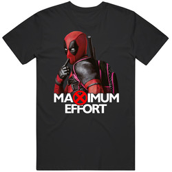 Deadpool Maximum Effort Marvel Comics Adult T  Black  3 Mens Vintage T Shirt