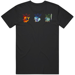 Legend Of Zelda Pokemon5 Triforce Nintendo Game Tee Black Mens Vintage T Shirt