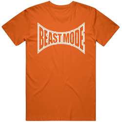 New Beast Mode Workout Gym Training Weightlifting Orange Mens Vintage T Shirt