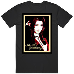 Aerith Final Fantasy Vii 1 Hitam Cotton Classic T Shirt