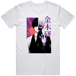 Tokyo Ghoul Kaneki Split Face T-shirt New Authentic & Official White Cotton Classic T Shirt