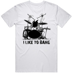 Funny Drum Drummer Banging Cotton Classic T Shirt