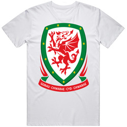 Wales T Shirt Official Soccer Jersey Association Crest 2016 Euro Cup Sports Tee Unisex Apparel Cotton Classic T Shirt