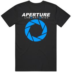 New Tee T-Shirt Aperture Laboratories Portal 2 Game Science Half Life Mens S-5XL Cotton Classic T Shirt