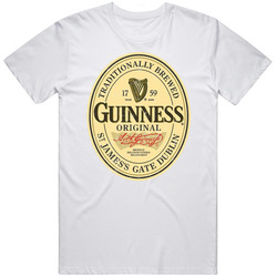 Guinness Original Irish Dry Stout Vintage Beer Bottle Label Cotton Classic T Shirt