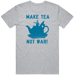 Make Tea Not War! Banksy-inspired Stencil Style Cotton Classic T Shirt