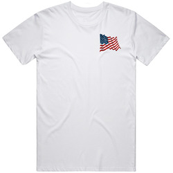 American Flag Distressed-emblem Cotton Classic T Shirt