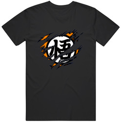 Son Goku Kanji Tattered New Mens Cotton Classic T Shirt
