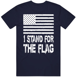 I Stand For The Flag Navy Blue Cotton Classic T Shirt