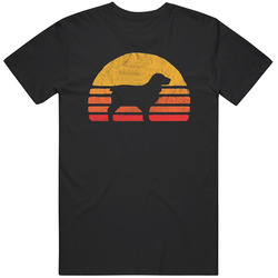 Retro Sun Boykin Spaniel Silhouette T-shirt Vintage Tee Shirt For Dog Lovers Cotton Classic T Shirt