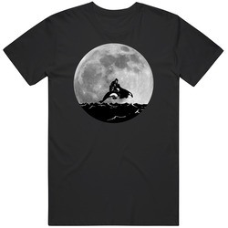 Bigfoot Riding Killer Whale T-shirt Sasquatch Believe Orca Fantasy Cotton Classic T Shirt