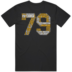 Pittsburgh Football 1979 Superbowl Champions Team Roster Retro Sports Fan Cotton Classic T Shirt